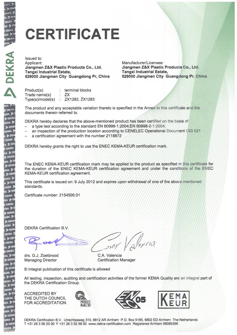 ENEC Certificate