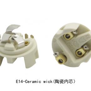 Ceramic wick for E14 metal lamp holder